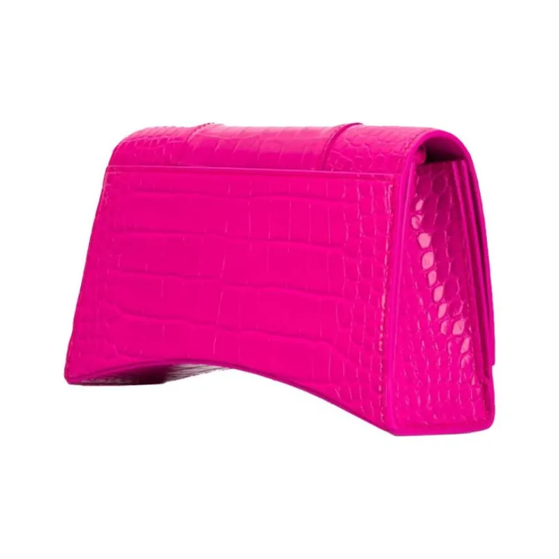 Balenciaga Leather Shoulder Bag Women's Pink-1