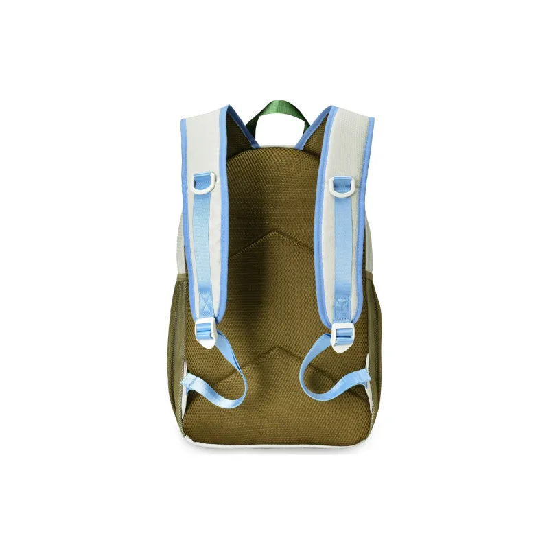 FINITE LOOP Eco-Friendly Fabric Backpack Unisex White Blue-7