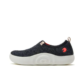 U.IN Toledo Family Black Gray Series Cushioning Warm Low Top Casual Shoes Unisex Black Gray Color