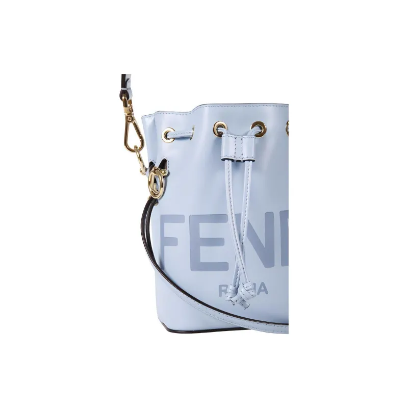 FENDI Mon Tresor Calfskin Bucket Bag Handbag Shoulder Bag Crossbody Bag Mini Women's Blue-3
