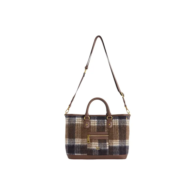 JACD Wool Blended With PU Single Shoulder Tote Bag Regular Women's Multicolor-6