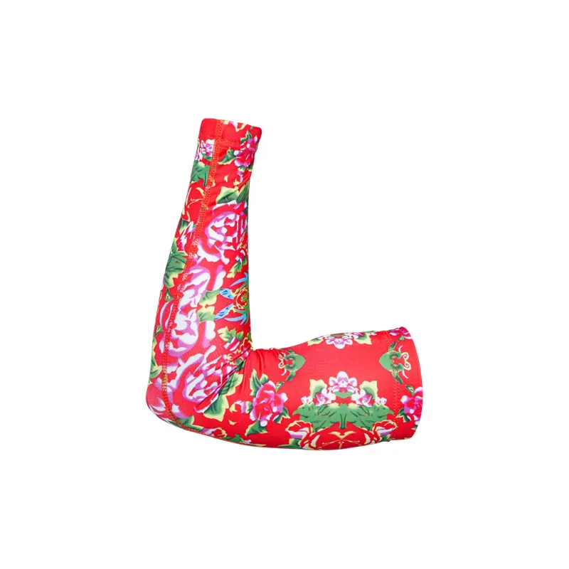 Kuangmi Basketball Cycling Fitness Arm Guards Sports Protective Gear Red Green Polyester Elastane Silicone Unisex-1