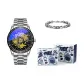 Festival Present Box Ⅰ-Silver Case Black Dial Silver Steel Band