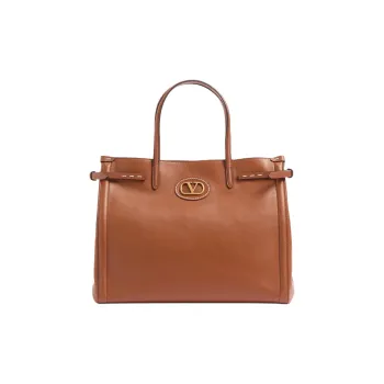 Valentino VLogo Plaque Medium Top Handle Bag