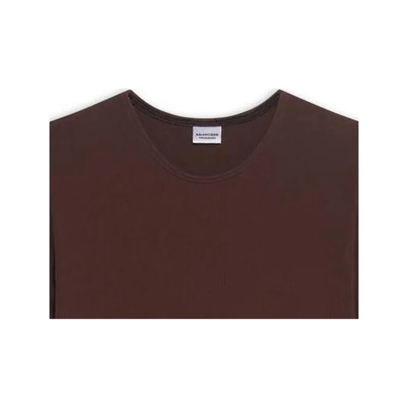 Balenciaga T-Shirts Women's Dark Brown-3
