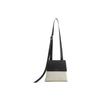 CHARLES&KEITH PU Laminated Textile Crossbody Bag Small Size Women's Multi Composite Color
