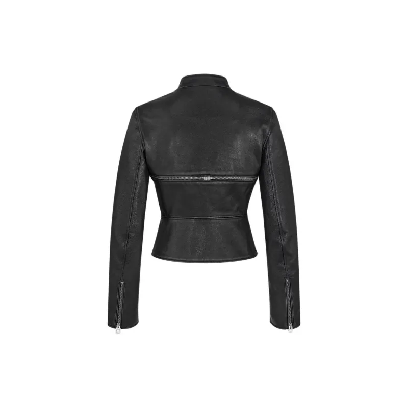 DIOR Leather Jacket Women's Black-1