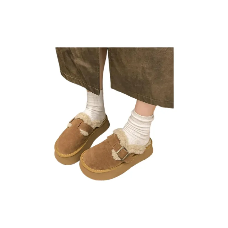 Qiao Anju Home Slippers Chestnut, Antelope Brown-1