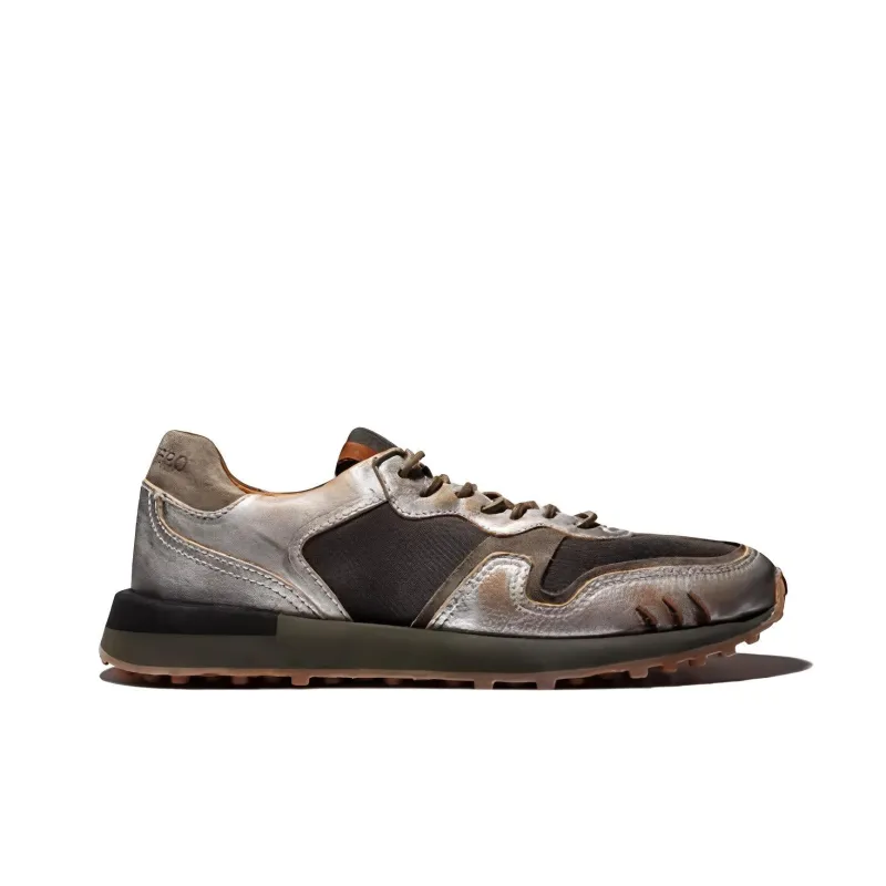 BUTTERO 8810 Low-Top Casual Shoes Men's Silver-1
