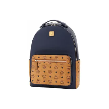 MCM Canvas Backpack Large Size Men's Dark Blue