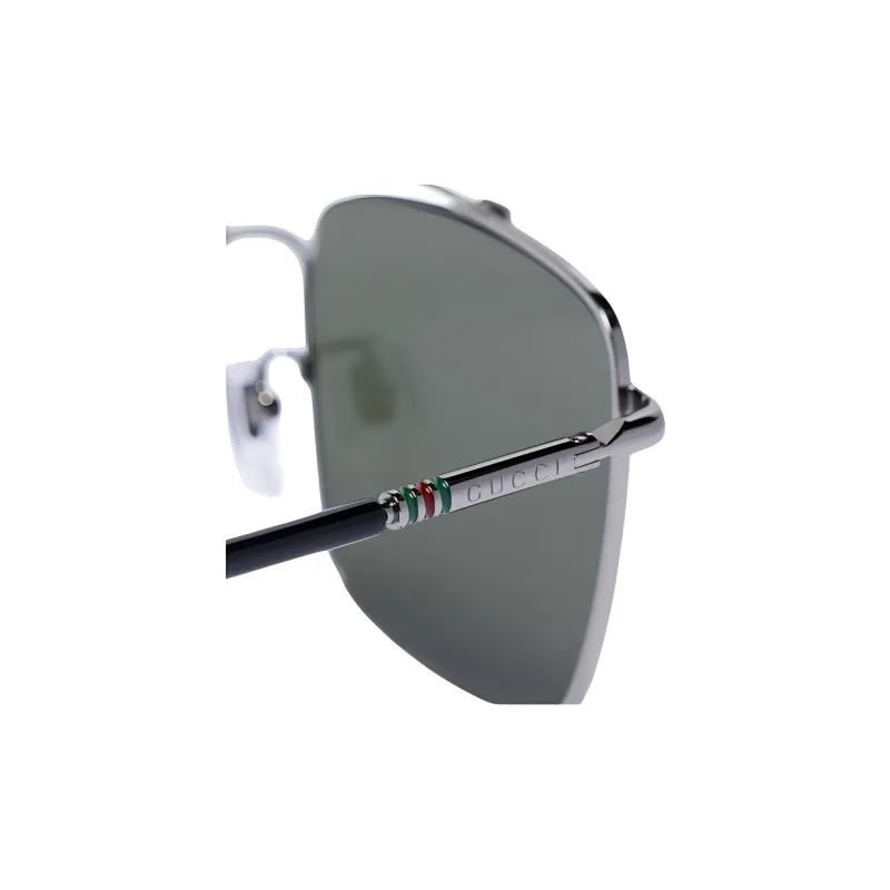GUCCI Acetate Aviator Sunglasses Women's Silver-2