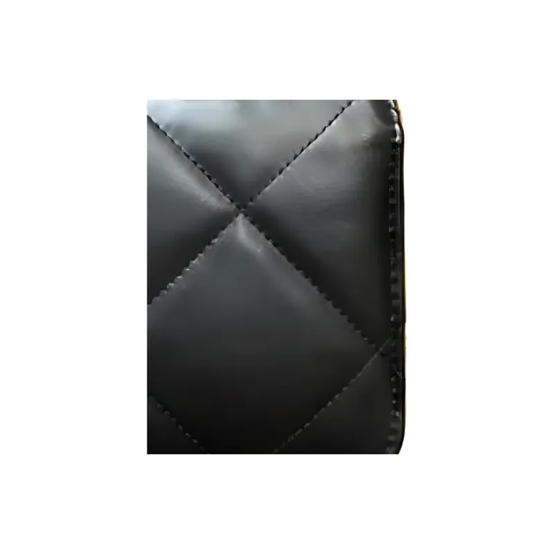 TORY BURCH Kira Diamond Quilt Mini Top Handle Chain Wallet Black-6