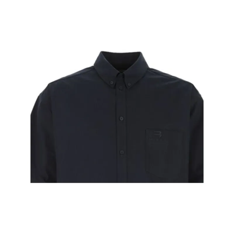 Balenciaga Shirts Men Navy Blue-3
