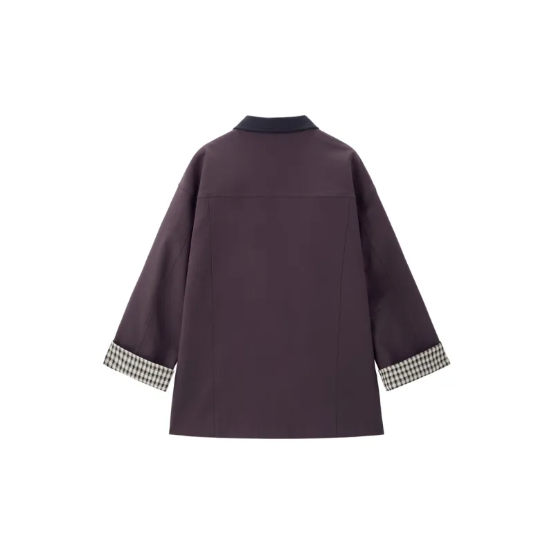 UNIQLO Trench Coat Women's Velvet Li Purple-1