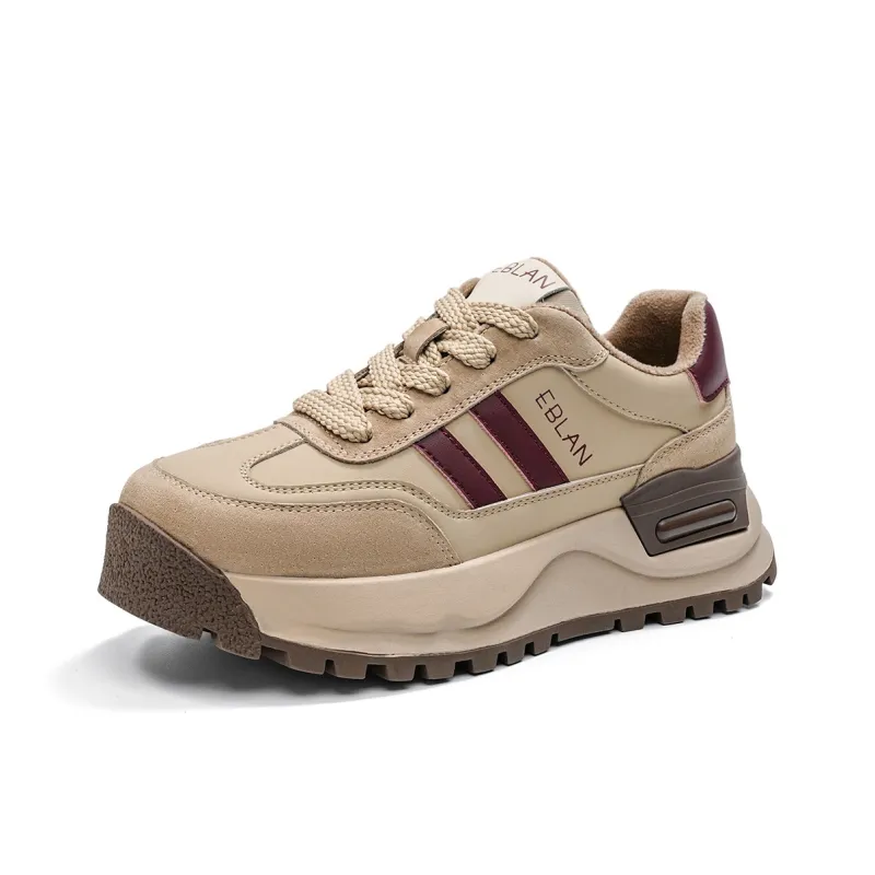 EBLAN Low Top Chunky Sneakers Women's Red-1