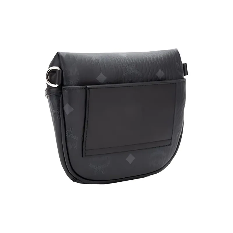 MCM Klassik Visetos Leather With Fabric Shoulder Bag, Crossbody Bag Extra Mini Women's Black-3