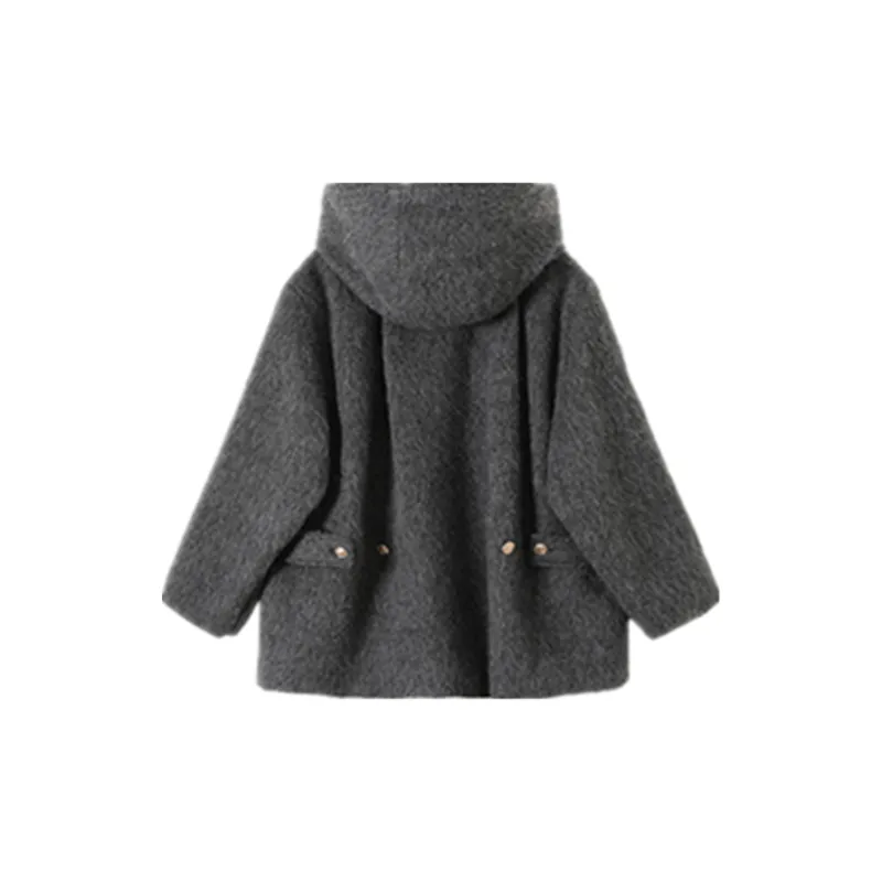 KENLY Velvet feel Coat Women's Plaid-3