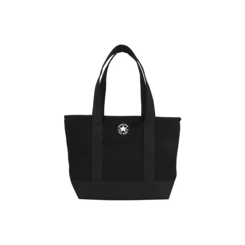 Converse Cotton Tote Bag Shopping Bag Shoulder Bag Handbag Large Size Unisex Black