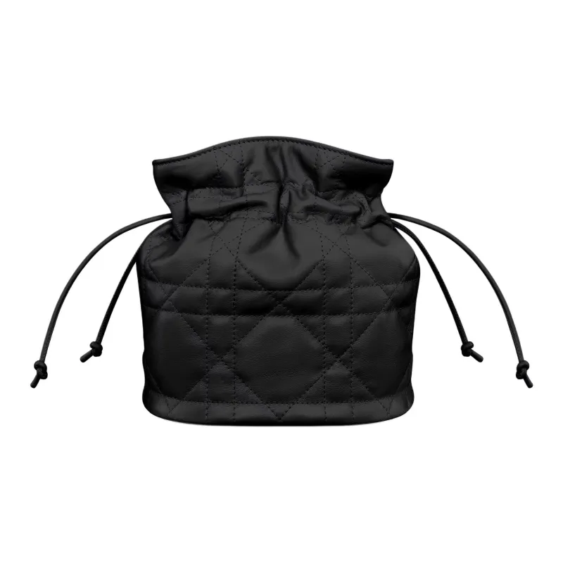 DIOR Lambskin Bucket Bags Crossbody Bag, Shoulder Bag Mini Women's Black-3
