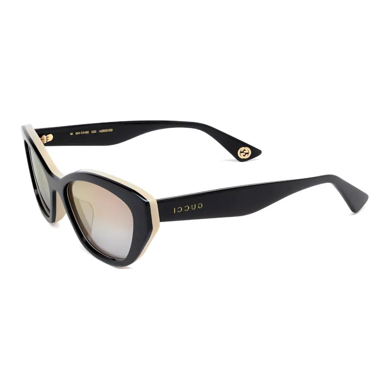 GUCCI Recycled Acetate Irregular Shape Sunglasses Women's Black-0