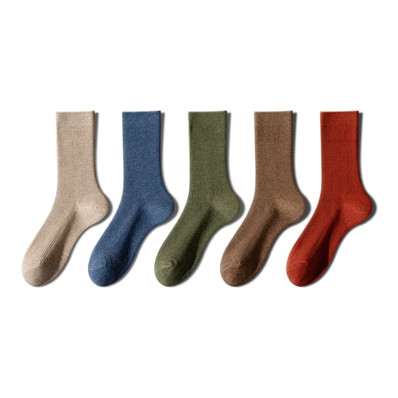 YINSHILIANGPIN Mid Calf Socks Women's 5 Pack-25