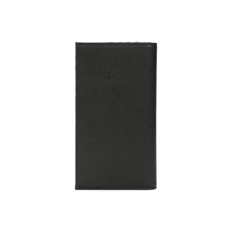 GIORGIO ARMANI Recycled Leather Wallet Large Size Men's Black-3