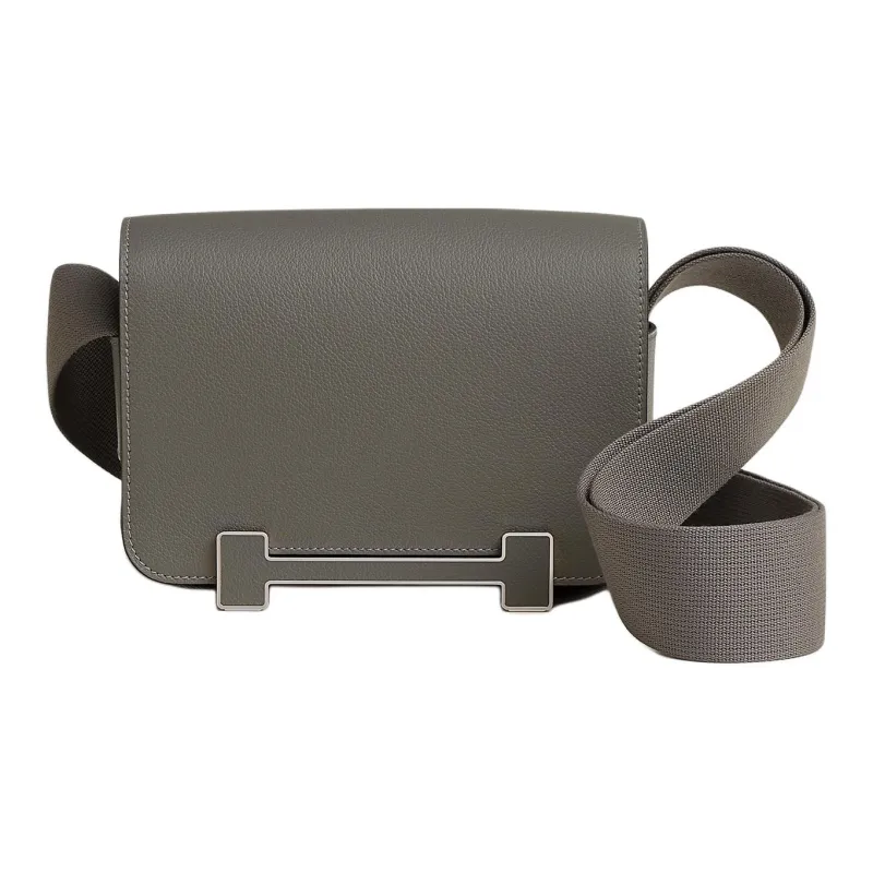 HERMES Geta Evercolor Calfskin Crossbody Bag Shoulder Bag Regular Women's Cumulonimbus Gray-0