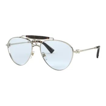 Valentino Metal Aviator Sunglasses Men's Silver