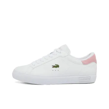 LACOSTE Powercourt Low Top Skateboard Shoes Women's White Pink