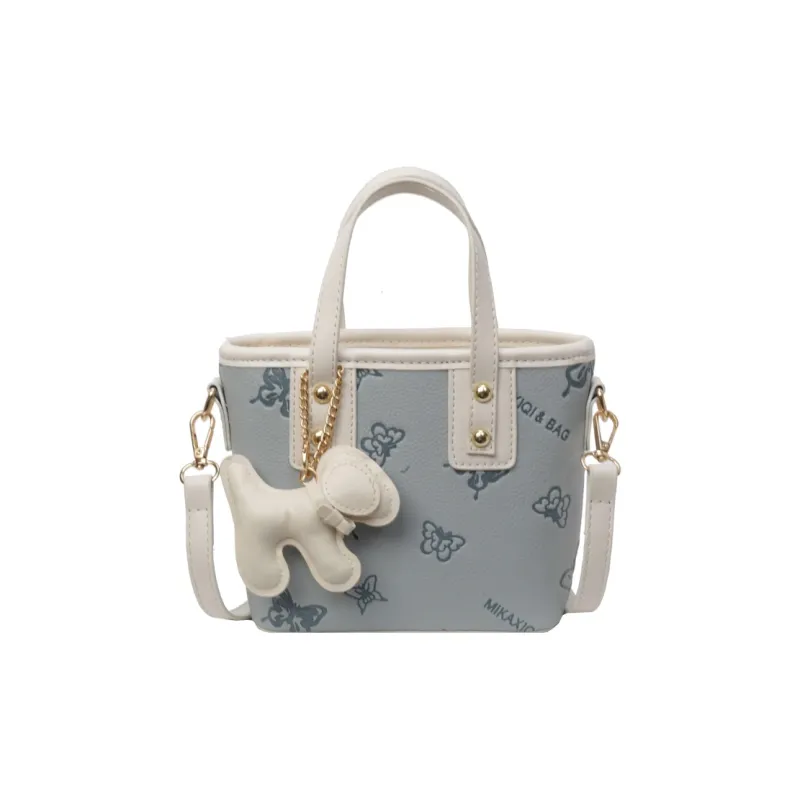 HCXK PU Handbag Tote Bag Shoulder Bag Unisex White/Black/Blue/Pink-17
