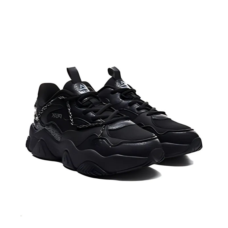 PEAK Classic Heritage Anti Slip Wear Resistant Low Top Casual Shoes Men Black-3