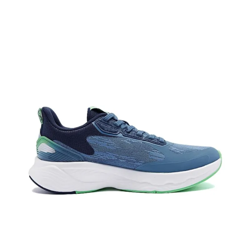 QIAODAN Streamer 4.0 Cushioning Wear Resistant Low Top Casual Running Shoes Men's Turquoise-1