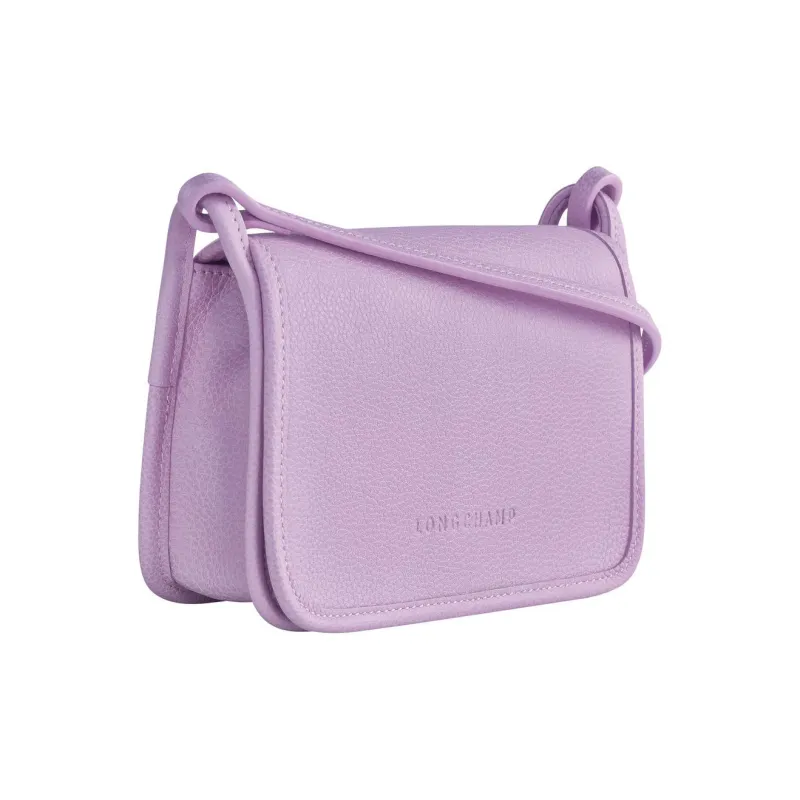 LONGCHAMP Pebble Texture Cow Leather Shoulder Bag Small Size Women's Pink-2