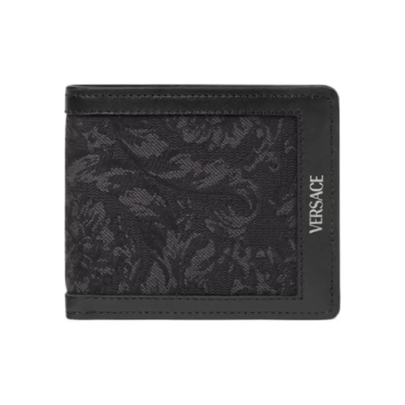 VERSACE Barocco Polyamide Wallet Men's Black-0