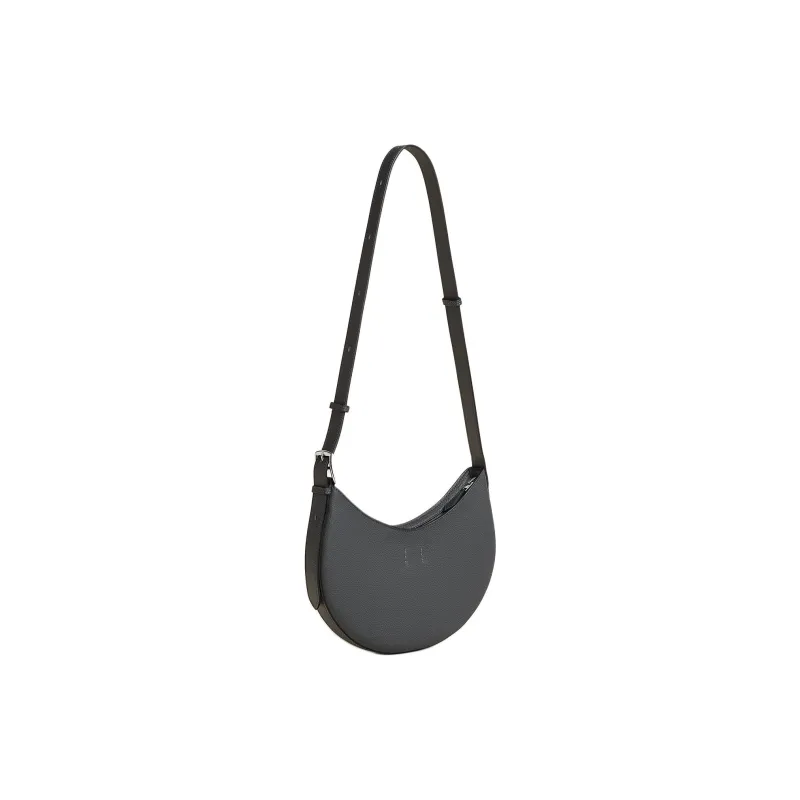 HERMES Togo Leather With Swift Calfskin Crossbody Bag, Shoulder Bag Women's Dusty Gray-2