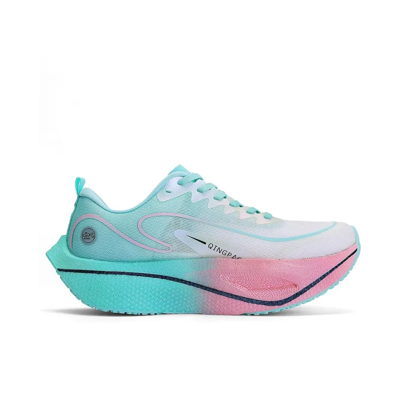Qing Pao Running Shoes Men Low Top Pink-2
