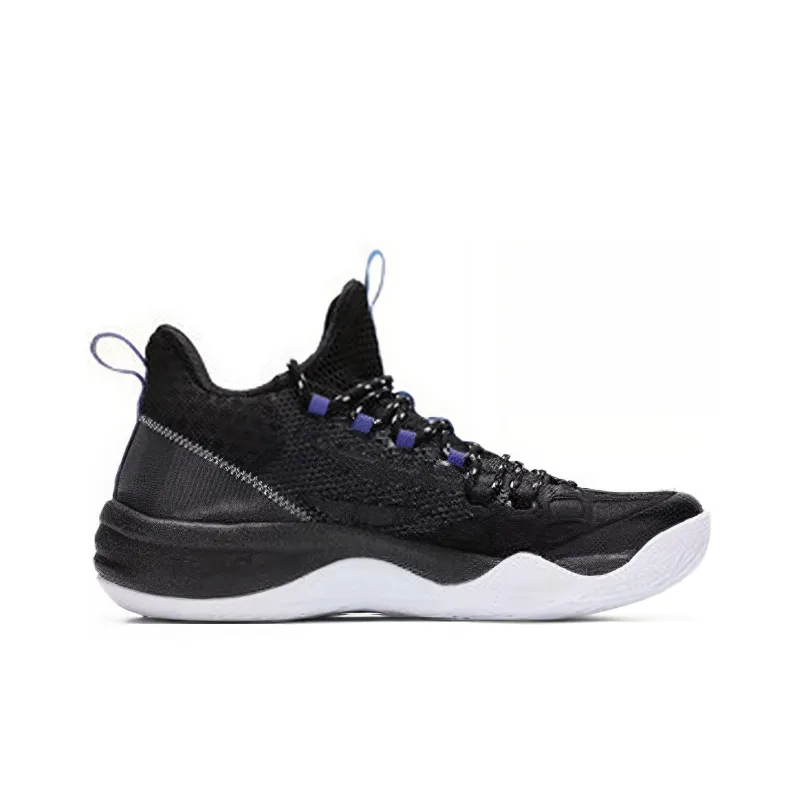 361° Q Ball Sports Cushioning Anti Slip And Wear Resistant Mid Top Basketball Shoes Men's Black-1