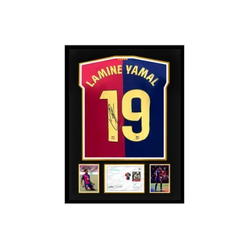 Three For Barcelona Team Soccer Memorabilia & Collectible EM Certificate, Deluxe Framing