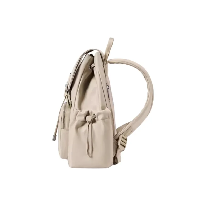 SAMSONITE Fabric Backpack Medium Size Women's Beige/Purple/Blue-2