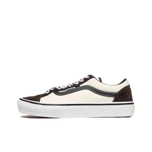 Punkandyo x Vans Style 36 Anti Slip Wear Resistant Low Top Skateboard Shoes Unisex White Brown