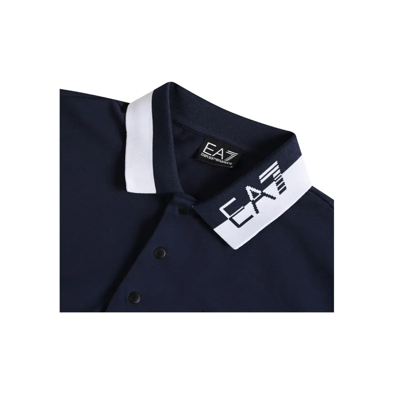 EMPORIO ARMANI EA7 SS23 Polo Shirt Men's Navy Blue-2