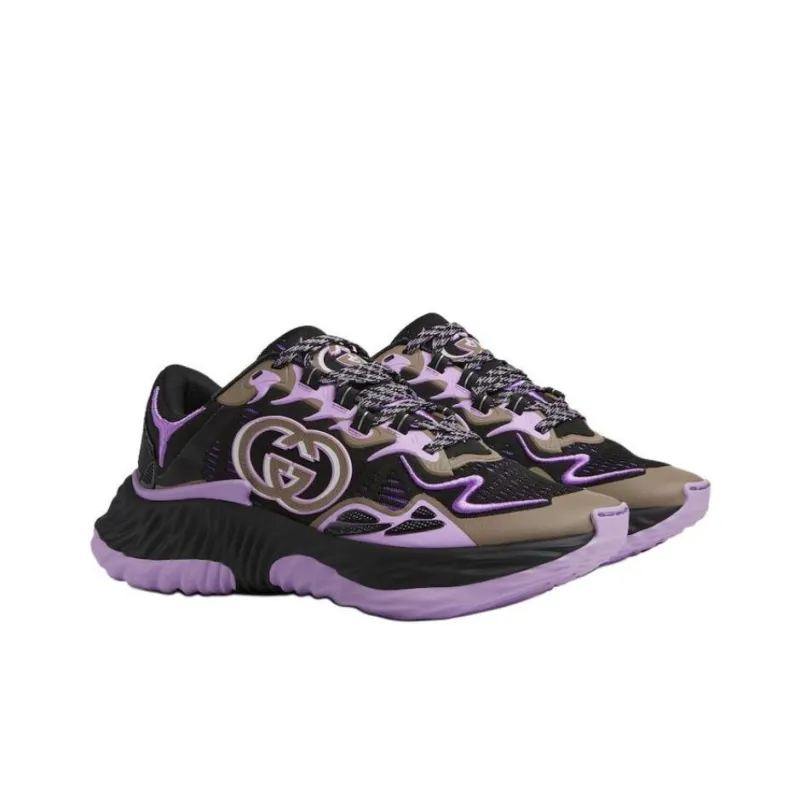 GUCCI Ripple Low Top Casual Shoes Men's Purple-2