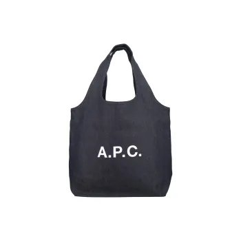 A.P.C Ninon Cotton Tote Bag, Shopping Bag, Handbag, Shoulder Bag Women's Indigo