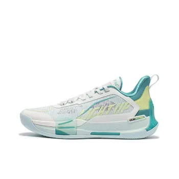 361° Burning Fight ISO Cushioned Slip Resistant Low Top Basketball Shoes Men's White Blue