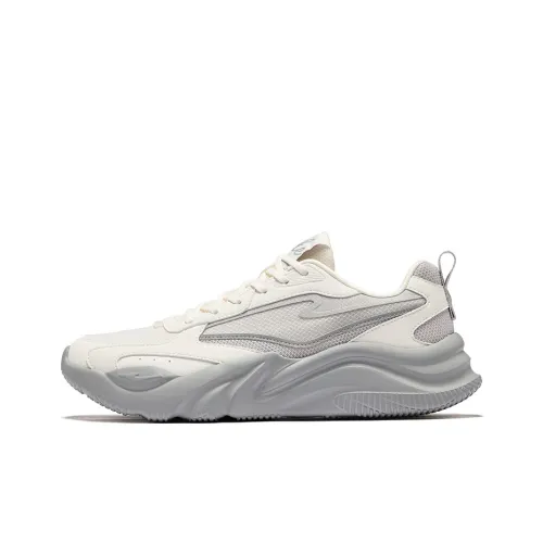 Erke Dominant 3.0 Anti Slip Wear Resistant Low Top Casual Shoes Men's White Gray
