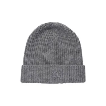 CELINE Triomphe Logo Detailed Knit Beanie
