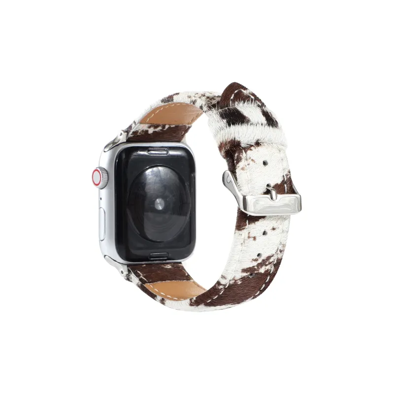 MSSM Apple Compatibility Watch Band 49mm Zebra Print Faux Suede Replacement Leopard Print Wrist Strap Material-7