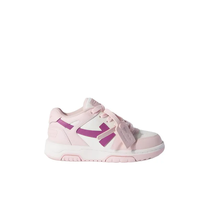 OFF WHITE Out Of Office Low Top Kids' Skateboarding Shoes Pink White Kids'-1