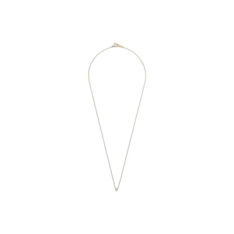 Agete Diamond 10K Gold Necklaces Unisex Gold-1