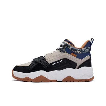 361° Thermal Abrasion Resistant Mid Top Skateboard Shoes Men's Black Brown